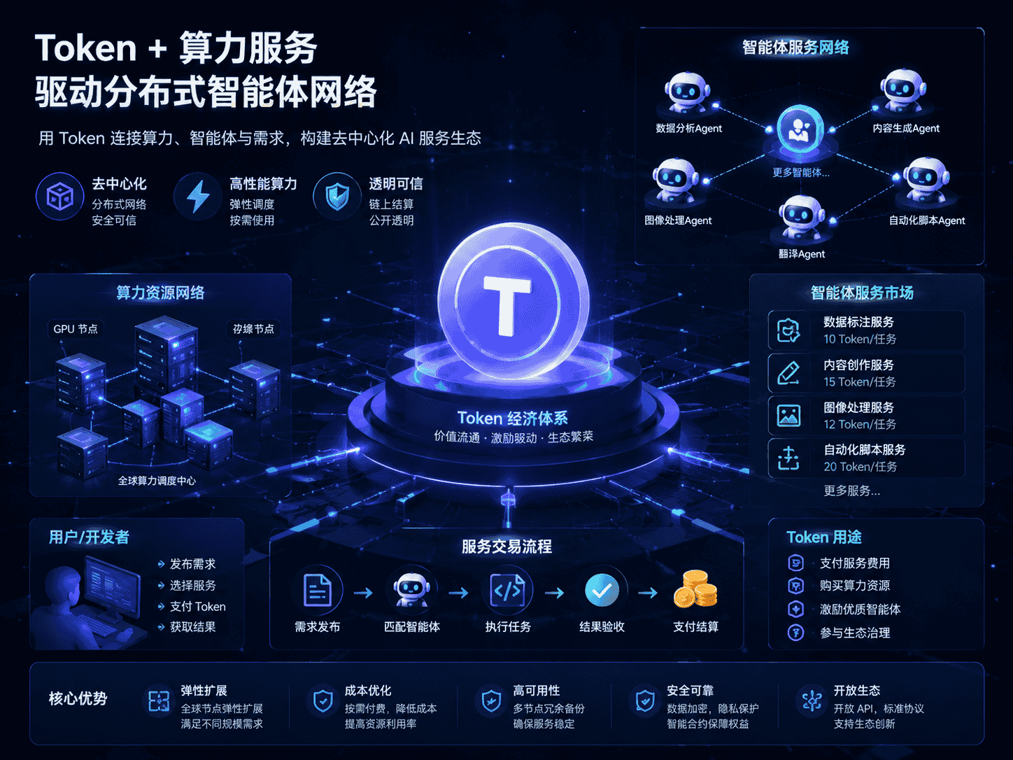 Token 与分布式算力、智能体服务网络
